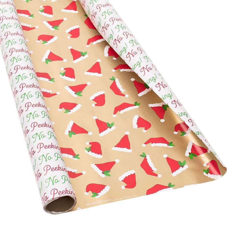 Caspari No Peeking! Reversible Gift Wrapping Paper - 30 x 8' Roll