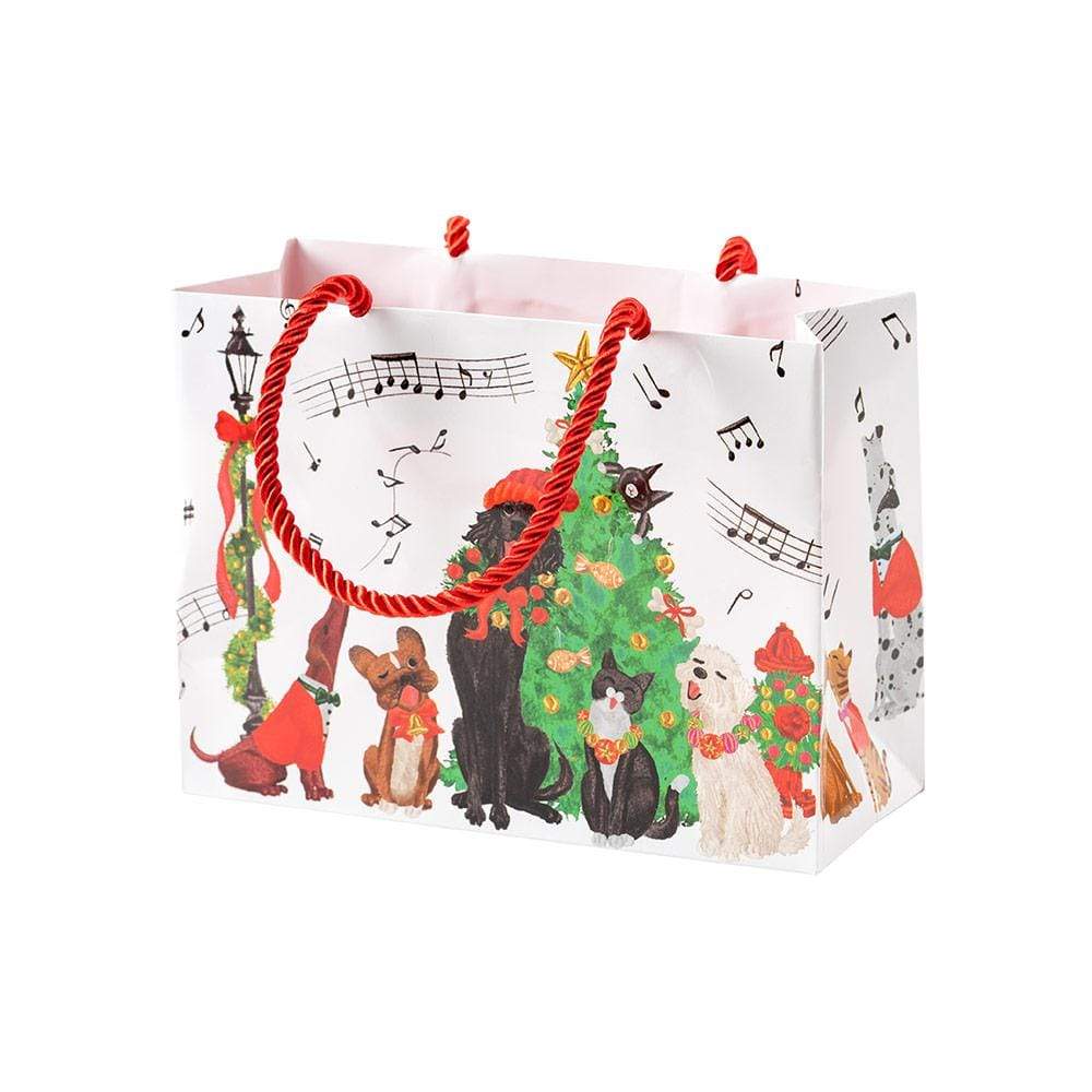 Caspari Alice in a Winter Wonderland Large Gift Bag - 1 Each