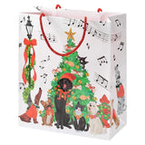 Caspari Caroling Pets Large Gift Bag - 1 Each 9795B7