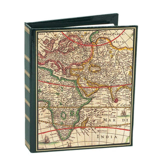 Caspari World Map Address Book - One 4" x 6" Address Book A3156
