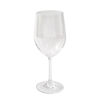 Caspari Acrylic 12oz White Wine Glass in Crystal Clear - 6 Each ACR011X6