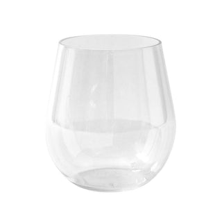 Caspari Acrylic 18.5oz Stemless Wine Glass in Crystal Clear - 6 Each ACR015X6