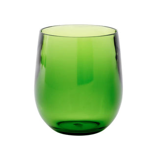 Caspari Acrylic 12oz Tumbler Glass in Emerald - 6 Each ACR101X6
