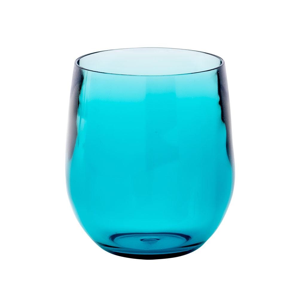 Acrylic 12oz Tumbler Glass in Turquoise Durable Drinkware – Caspari