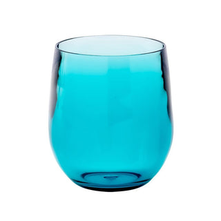 Caspari Acrylic 12oz Tumbler Glass in Turquoise - 6 Each ACR102X6