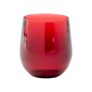 Caspari Acrylic 12oz Tumbler Glass in Cranberry - 6 Each ACR105X6
