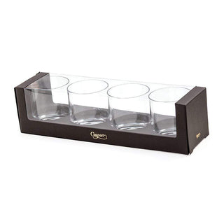 Caspari Acrylic 14oz On the Rocks Highball Glass Gift Set in Crystal Clear - Set of 4 ACR300SET