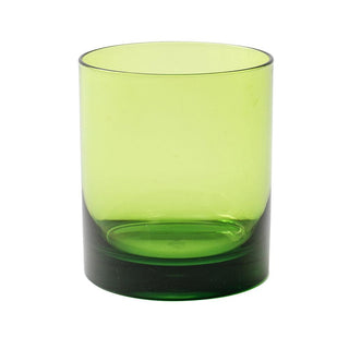 Caspari Acrylic 14oz On the Rocks Highball Glass in Green - 6 Each ACR301X6