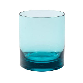 Caspari Acrylic 14oz On the Rocks Highball Glass in Turquoise - 6 Each ACR302X6