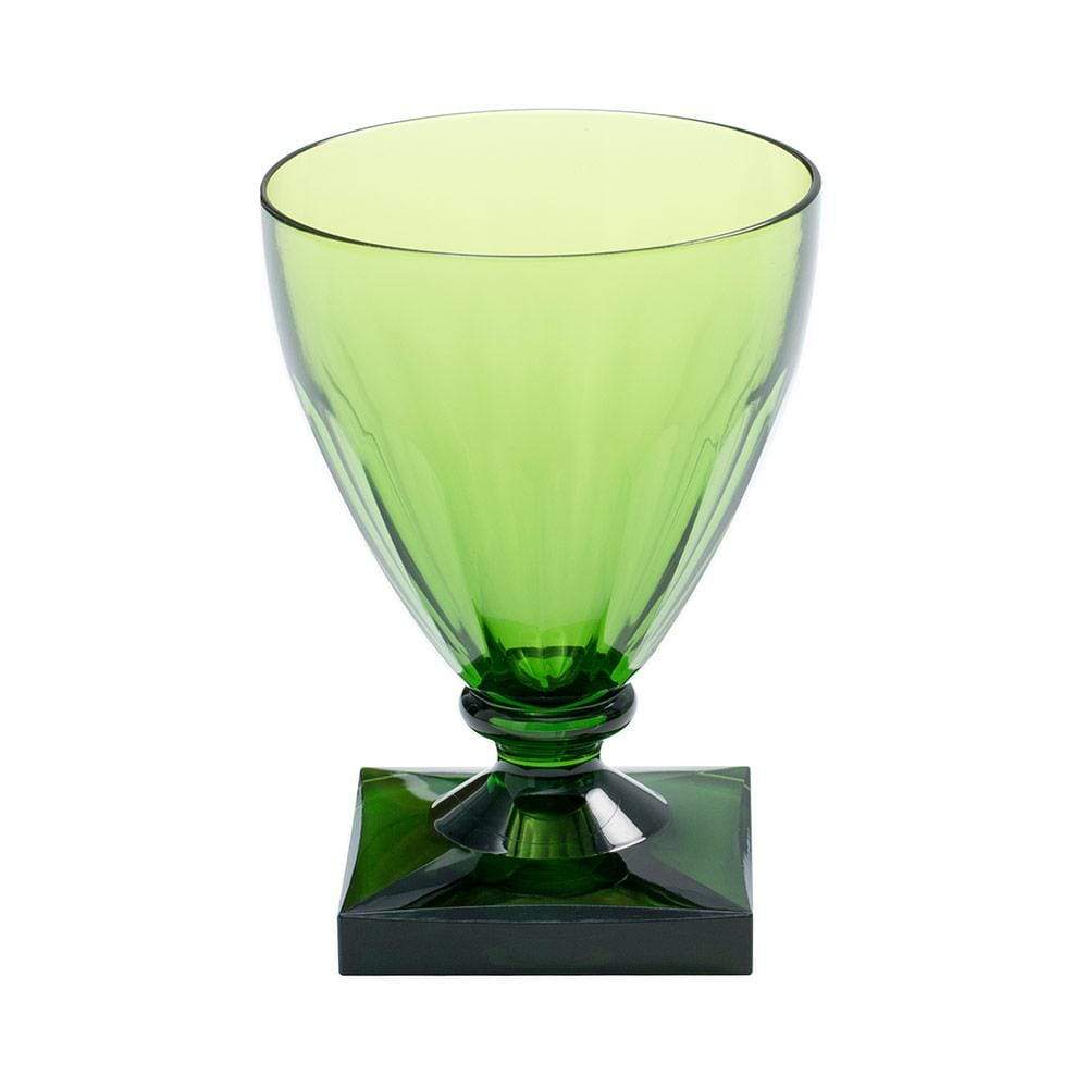 Caspari Acrylic 8.5 oz. Wine Goblet in Emerald - 6 Each ACR401X6