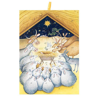 Caspari Nativity with Animals Advent Calendar - 1 Each ADV276