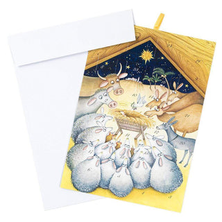Caspari Nativity with Animals Advent Calendar - 1 Each ADV276