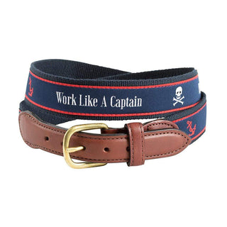 Barrons-Hunter "Work Like a Captain" Quote Belt