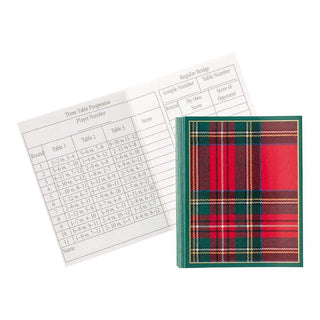 Caspari Plaid Bridge Tally Sheets - 12 Per Package BT108