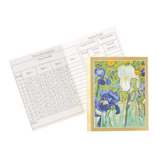 Caspari Van Gogh Irises Bridge Tally Sheets - 12 Per Package BT131