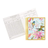 Caspari Hummingbird Trellis Bridge Tally Sheets - 12 Per Package BT138