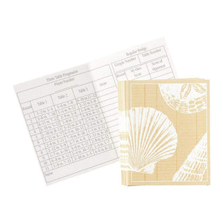 Caspari Shells Bridge Tally Sheets - 12 Per Package BT142