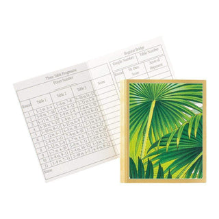 Caspari Palm Fronds Bridge Tally Sheets - 12 Per Package BT144