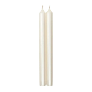 Caspari Straight Taper 10" Candles in White Pearlescent - 4 Candles Per Package CA05.2X2