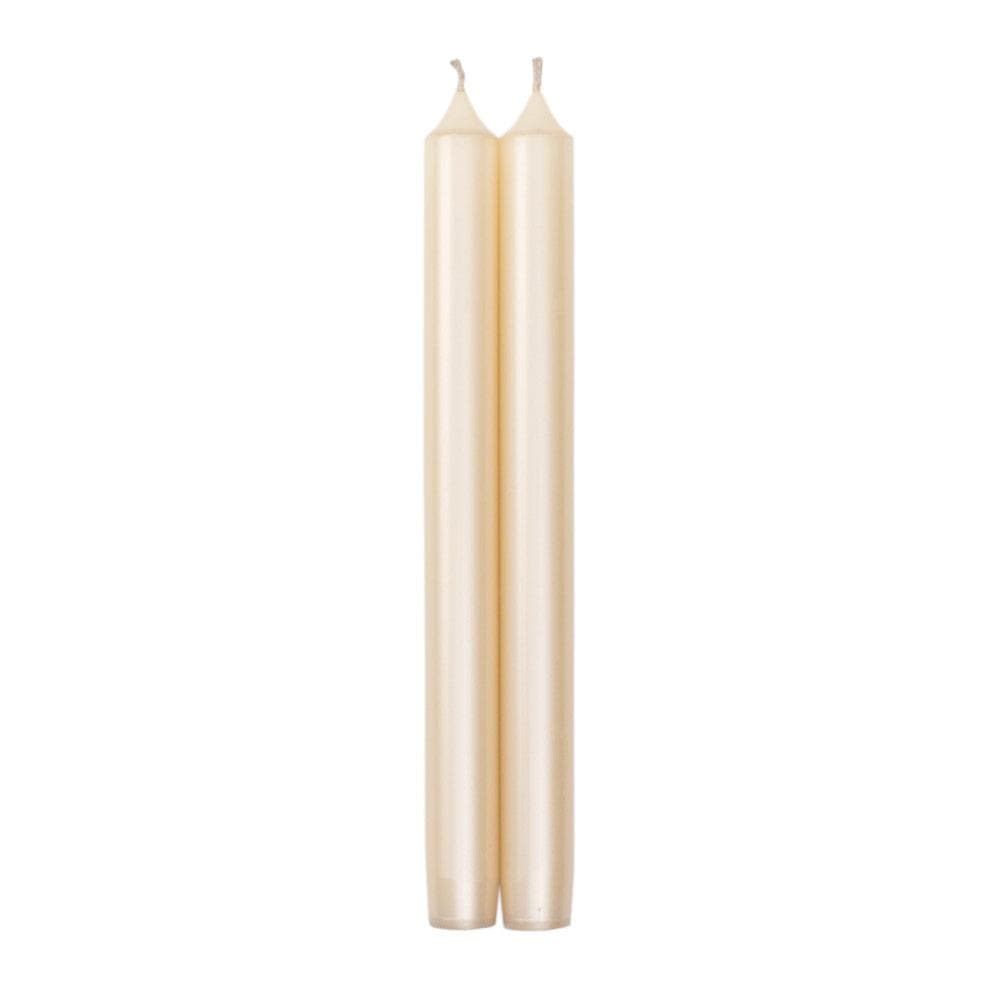 Straight Taper 10 Candles in Ivory Pearlescent - 4 Candles – Caspari