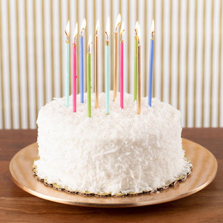 Caspari Slim Birthday Candles in Silver - 16 Candles Per Package CA1101