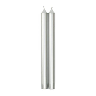 Caspari Straight Taper 10" Candles in Silver - 4 Candles Per Package CA61.2X2