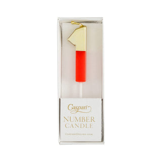 Caspari Number Candle 1 - Red CA911