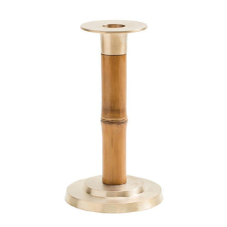 Caspari Small Bamboo Candlestick in Light Brown - 1 Each CAN001
