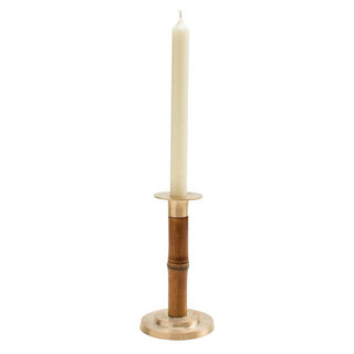 Caspari Small Bamboo Candlestick in Medium Brown - 1 Each CAN002