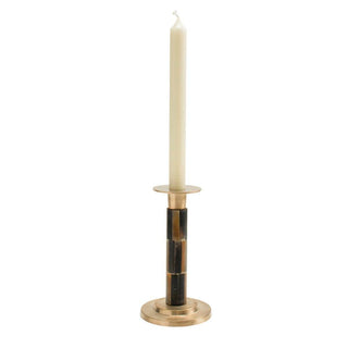 Caspari Small Brass & Horn Candlestick - 1 Each CAN003