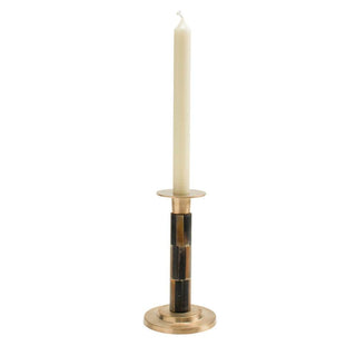 Caspari Small Brass & Horn Candlestick - 1 Each CAN003