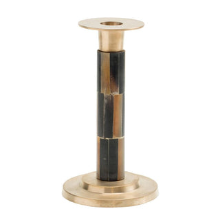 Caspari Small Brass & Horn Candlestick - 1 Each CAN003