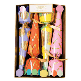 Caspari Party Hats Cone Celebration Crackers - 8 Per Box CK103.10