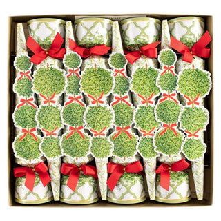 Caspari Topiaries Cone-Shaped Celebration Christmas Crackers - 8 Per Box CK127.12