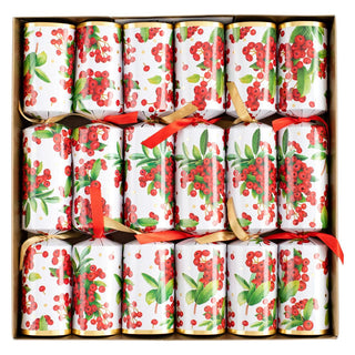Caspari Christmas Berry Celebration Crackers - 6 Per Box CK151.12