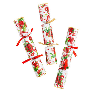 Caspari Christmas Berry Celebration Crackers - 6 Per Box CK151.12