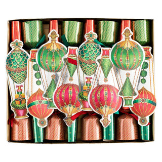 Caspari Christmas in the Air Cone-Shaped Celebration Crackers - 8 Per Box CK153.10