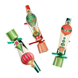 Caspari Christmas in the Air Cone-Shaped Celebration Crackers - 8 Per Box CK153.10