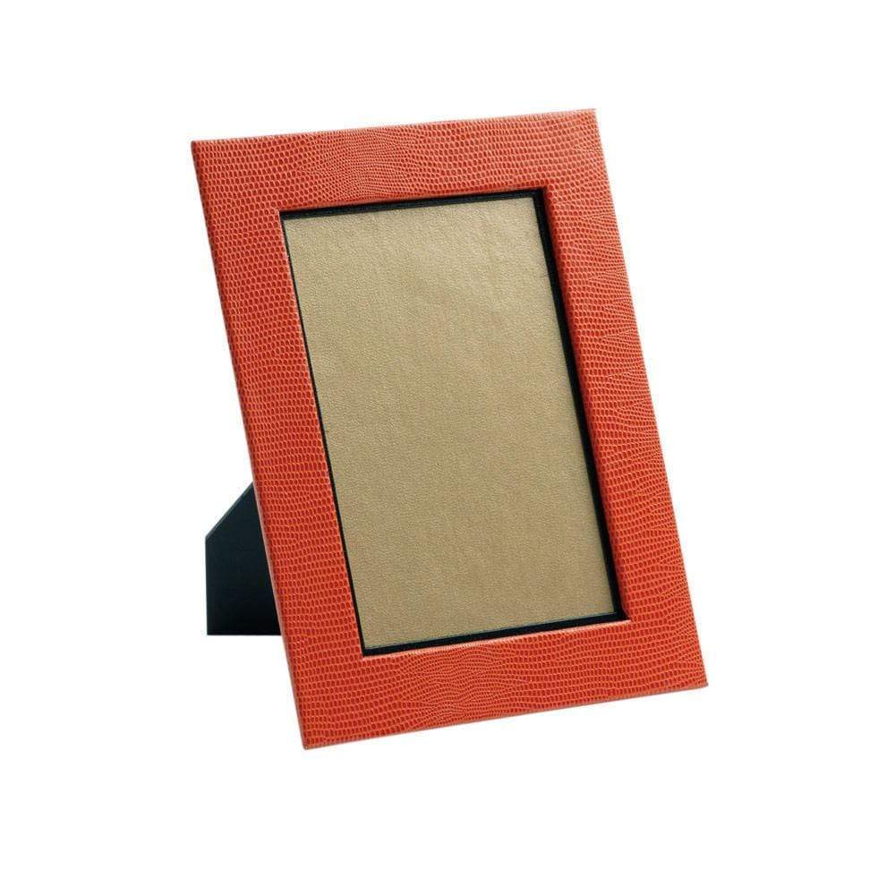 Caspari Lizard 4 x 6 Picture Frame in Orange - 1 Each