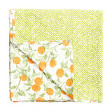 Caspari Reversible Kantha Table Cover in Orange Grove - 1 Each FTC010