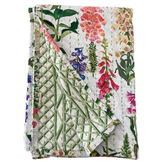 Caspari Reversible Kantha Table Cover in Foxgloves - 1 Each FTC011