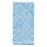 Caspari Fretwork Cloth Dinner Napkins in Blue - Set of 4 FTN002B