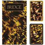 Caspari Tortoise Large Type Bridge Gift Set - 2 Playing Card Decks & 2 Score Pads GS110J