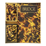 Caspari Tortoise Large Type Bridge Gift Set - 2 Playing Card Decks & 2 Score Pads GS110J