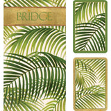 Caspari Under the Palms Large Type Bridge Gift Set - 2 Playing Card Decks & 2 Score Pads GS126J