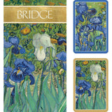 Caspari Van Gogh Irises Bridge Gift Set - 2 Playing Card Decks & 2 Score Pads GS131