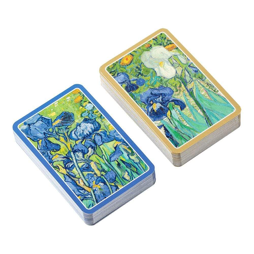 Caspari Van Gogh Irises Bridge Gift Set - 2 Playing Card Decks & 2 Score Pads GS131