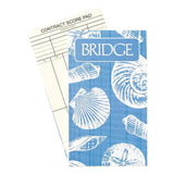 Caspari Shells Bridge Gift Set - 2 Playing Card Decks & 2 Score Pads GS142