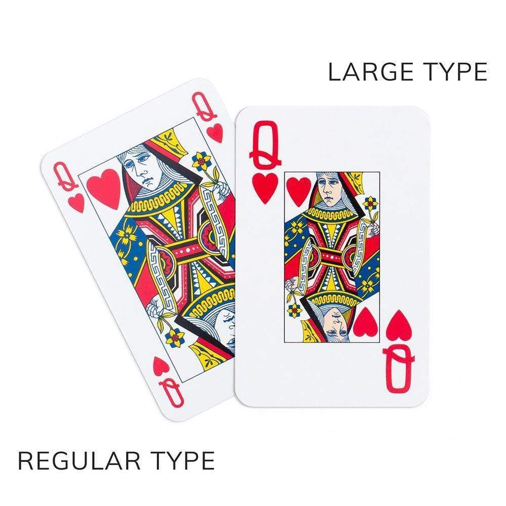 Caspari Shells Large Type Bridge Gift Set - 2 Playing Card Decks & 2 Score Pads GS142J