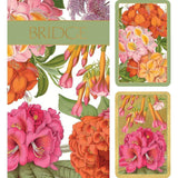 Caspari Jefferson's Garden Study Bridge Gift Set - 2 Playing Card Decks & 2 Score Pads GS143